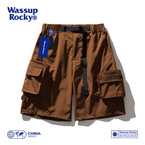 Wassup Rocky Japanese Retro Workwear Shorts Summer City Boy Casual Loose Five-Pocket Pants Youth Fashion Polyester Elastic Fiber