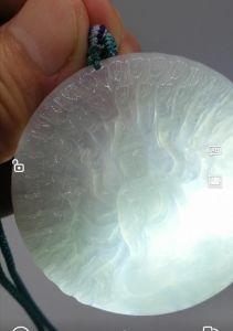 🌹100% Authentic Brand New Set (2 Certificates) "A" Grade Burmese Jade Thousand-hands Avalokitesvara 千手观音 pendant grandmaster hands crafted on high grade icy jadeite Diameter 55.7mm Thickness 6mm super big size lustrous surface rarely available sacred