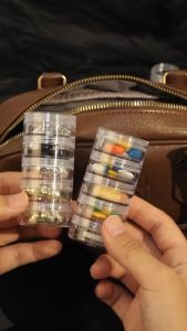 5 Layer/set Jewelry Storage Box Stackable Transparent Jewelry Organizer Box Portable Travel Jewelry Storage Case 360 Degree Revolving Mini Container Box for Rings Necklaces Earrings Nails