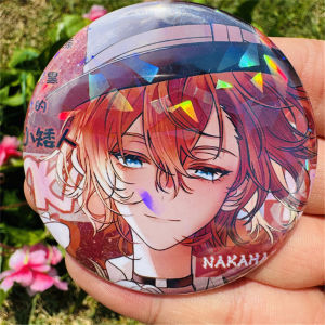 58mm Anime Bungo Stray Dogs Dazai Osamu Nakahara Chuuya Edogawa Rampo Cosplay COSTUME Badge Pin SPTE Tinplate Brooch Prop Gift