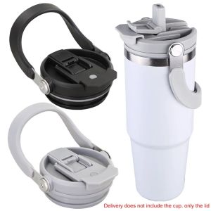 Hot Reusable Tumbler Cover with Handle Spill Proof Tumbler Flip Straw Lid Splash Resistant for Stanley 30oz Tumbler