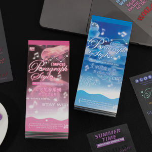 Waterproof English Sticker Book 50 Sheets No Cutting PET Material DIY Decoration Handmade Journal Stickers by Yu Xian