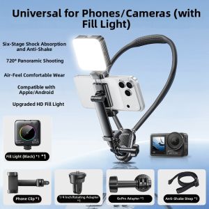 Lisen | Neck Hanging Camera Mount with LED Light Stabilized Magnetic Holder