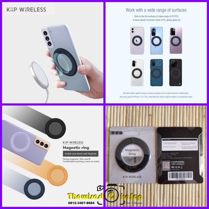 Kiip Magnetic Ring Plat magnet Magsafe iPhone wireless charger - Main Image