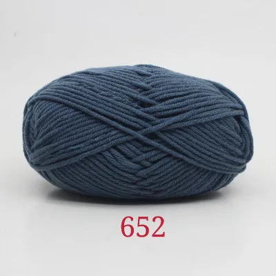 Milk Cotton 5ply Yarn 50g - Pink Blue Gray Green Baby Cotton Knitting