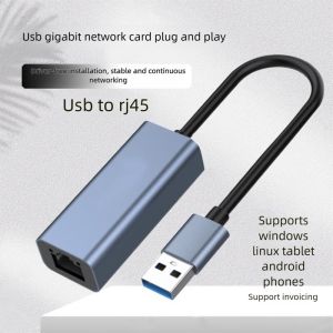 High-Speed Ethernet Dongle​​ – USB 3.0 & Type-C to RJ45 Adapter for Windows/Mac/Android (Supports 10/100/1000Mbps)