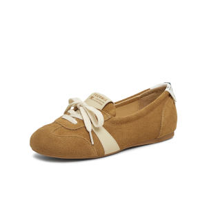 Teenmix Retro Flat Bottom Mary Jane Shoes Womens Slip-On Casual Shoes Spring New Style round Toe Rubber Outsole Pig Skin