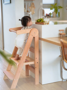 AGOX | Foldable Real Wood Toddler Learning Tower Step Stool