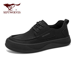 SEPTWOLVES | Lightweight Soft-Soled Retro Casual Leather Shoes