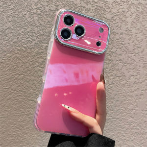 Luxury Colorful Aurora Laser Camera Protection Case For iPhone 17 16 14 15 Plus 13 12 11 Pro Max Hybrid Shockproof Bumper Cover