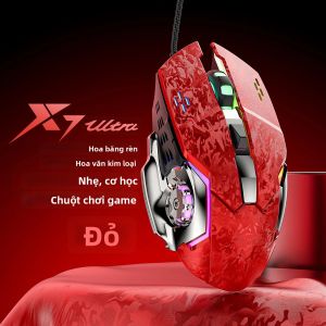 Chuột Chơi Game Có Dây NexusClick 6 Nút 7200 Dpi RGB Lighting Thiết Kế Công Thái Học Có Thể Điều Chỉnh Cho PC Windows Mac - Chuột Thể Thao Điện Tử Nhẹ