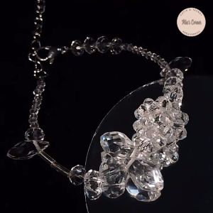 Bộ vòng cổ vòng tay pha lê cao cấp trong suốt sáng lấp lánh