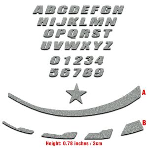Customizable Sticker Reflective Silver Set 26 Letters & 10 Numbers DIY Freedom for Unique Designs- Personalize Your Car/Motorcycle Tire Sidewalls