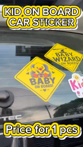 Baby In Car Sticker Kids On Board Window Bumper Safety Sign Cute Family Kids Furkid Pets