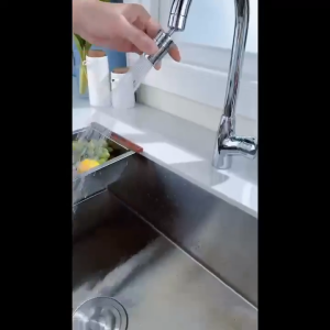 Stainless steel faucet extender and anti-splash universal joint rotatable aerator