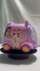 Đồ chơi Lồng nuôi chó mèo kèm mèo bông chó bông xinh biết đi kêu vầy đuôi