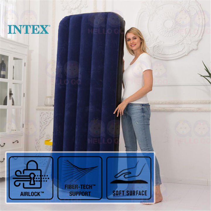 INTEX Inflatable Air Bed Single Queen King Air Pump Mattress Katil
