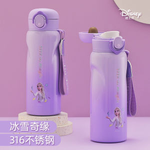 Disney Childrens Thermal Cup Girl Food Grade 316 Primary School Special Straight Drink Elsa Water Cup Cartoon Style School Use