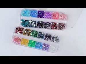 Flatback Rhinestones Set6 Sizes Round Crystal Rhinestones with Picking Tweezers and Wax Pencil