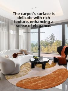 New Handmade Luxurious Tencel Round Carpet