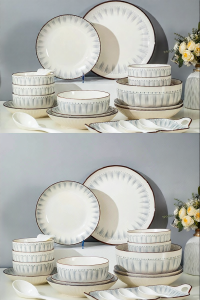 JINGDITAOCI | Japanese Glazed Ceramic Tableware Set
