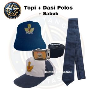 TOPI SMP DASI SMP SABUK SMP 1 PAKET/PAKET TOPI DASI SABUK SMP