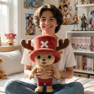 Bandai | Anime 1 Piece Chopper Plush Doll Cute Ship Doctor Deer with Pink Hat Anime Peripherals Toy Birthday Christmas Gift
