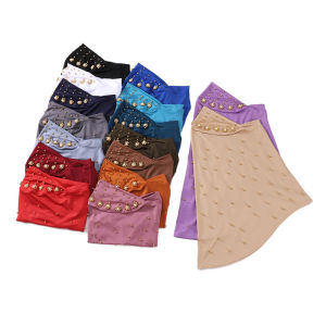 Jifang New Arrival Plain Floral Gold Pearls Muslim Instant Hijabs Inners SL124