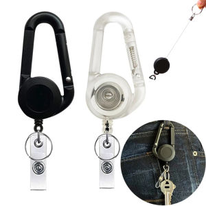 Retractable Pull Anti-theft Telescopic Keychain Portable ID Card Key Chain Lanyard Clip Key Ring Belt Rope Holder