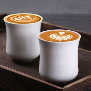 Ceramic Coffee Tasting Cup North European Style White Ice Crack Design 150ML Concentrated Coffee Scented Tea Cup Bin Coo Brand