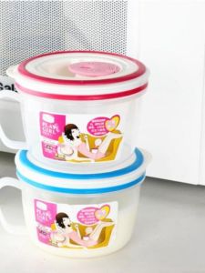 Childrens Microwave Safe Plastic Cup with Handle And Lid Semi Transparent Scale Cup for Breakfast Oats Heating Milk