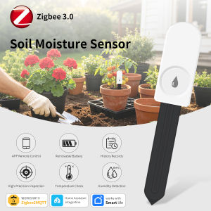 Zigbee3.0 Smart  Soil Moisture Sensor with App Remote Monitoring and Temperature Humidity Detection for Housing Garden