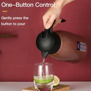 2L Thermal Coffee Bottle Stainless Steel Vacuum Flasks Office Hot Coffee Thermos Insulation Kettle Hot Water Thermos Pot