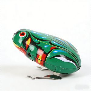 Classic Childrens Toys Iron Clocks Jumping Iron Frogs Mouse Chickens Competition Games Prizes Nostalgia