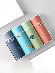 MiiOW | Mens Graphene Antibacterial Cotton Underwear Boxer Shorts Comfortable Breathable Youth Flat Angle Briefs Mid Waist Design