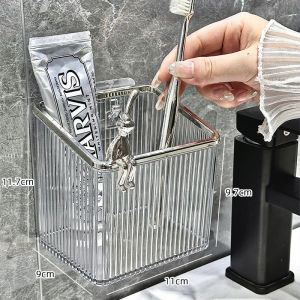 Wall-Mounted Bathroom Waste Face Towel Storage Box Multi-Functional Washcloth Holder Plastic Organizer for Bathrooms