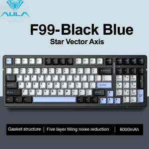 AULA | Bàn Phím Cơ AULA F99 99 Phím Đèn Nền RGB Kết Nối Không Dây 2.4G Bluetooth Có Dây Lắp Đặt Kiểu Gasket Hỗ Trợ Thay Nóng Keycap PBT Dành Cho Máy Tính Để Bàn & Laptop