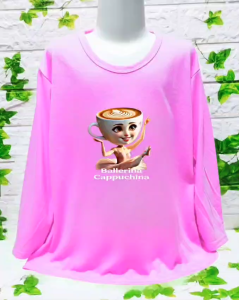 Atasan Baju Anak Perempuan Ballerina Cappuchino usia 1-12 tahun Lengan panjang Sablon Digital