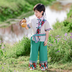 Childrens Hanfu Costume Set National Learning Performance Outfit Boy Girl Tang Suit Ancient Costume Baby Toddler Kids Show Clothes