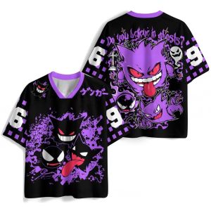 Bandai | Summer 2026 Pokemon Ghost "Ghost Legion" No. 69 Baseball Uniform Theme 3D Print Breathable Quick-Drying T-shirt Adult Family Top