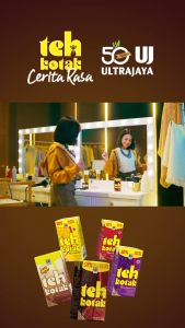 Minuman Tea Kemasan Rasa Teh Kotak Ultra Jaya UHT 300 Ml Isi 6 pcs Varian Apel Blackcurrant Leci Lemon Teh Botol
