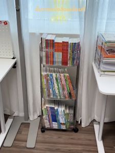 WEIAI | Mobile Bookshelf Storage Cart with Wheels for Childrens Desk