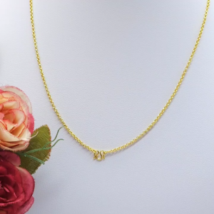 สร้อยคอทองลายห่วงคู่ เทียบเท่า 1 สลึง ความยาว 1618 นิ้ว ทองชุบ ทองปลอม ใส่แทนของแท้ได้ ใส่ได้ทุกโอกาส สร้อยคอแฟชั่น พร้อมส่ง