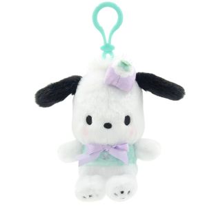 E-STRONG | 12cm Genuin Sanrio My Melody Kuromi Cinnamoroll Kt Cat Plush Toy Anime Stuffed Animals Keychains Small Pendant Backpack Hangings