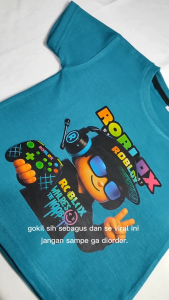 Kaos Roblox Anak Laki Laki - Baju Atasan Distro Game Roblox Cowok Keren Kekinian Umur 1 - 10 Tahun