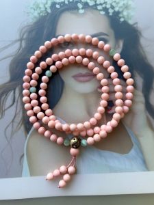 Natural Coral Shell Bracelet Womens 108 Beads Taoist Yin Yang Fish New Chinese Style Jewelry Lucky Charm Ethnic Fashion Accessory