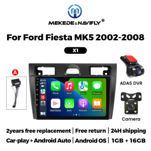 MEKEDE Wireless CarPlay Android Auto Car Radio For Ford Fiesta Mk VI 5 Mk5 2002 - 2008 Multimedia Smart Autoradio 9inch Stereo