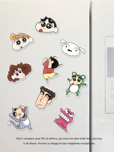 Cute Crayon Shinchan 3D Simulation Fridge Magnet Decorative Iron Filing Personalized Display Acrylic Cartoon Anime Sticker