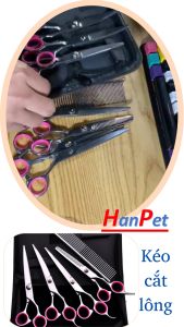 Kéo cong inox (4 loại lồi và lõm) Kéo cắt lông chuyên dụng cho chó mèo