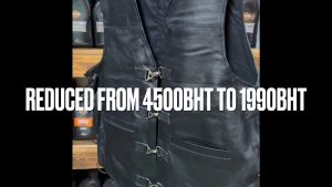 เสื้อกั๊กมอเตอร์ไซค์หนังแท้